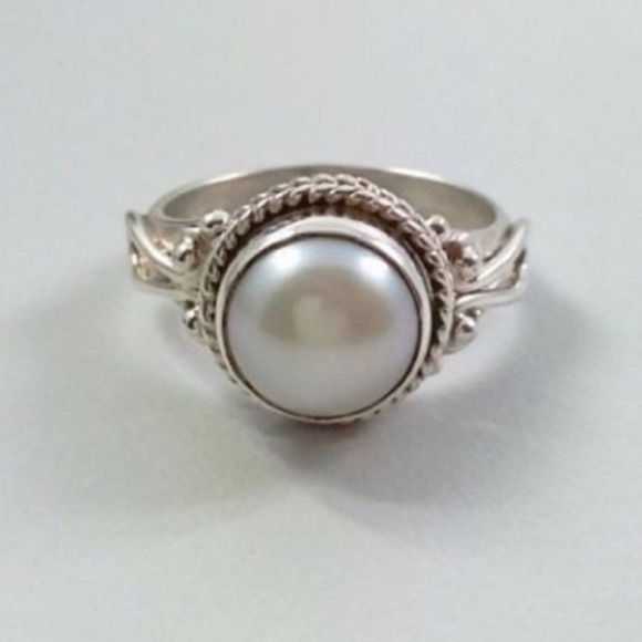 NEW White Pearl Sterling Silver Ring - Picture 5 of 5